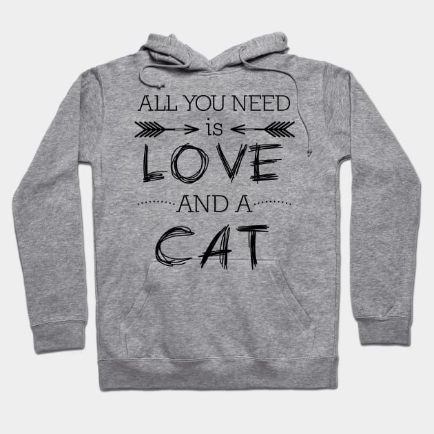 All you need is love and a cat #1 Hoodie by PolygoneMaste